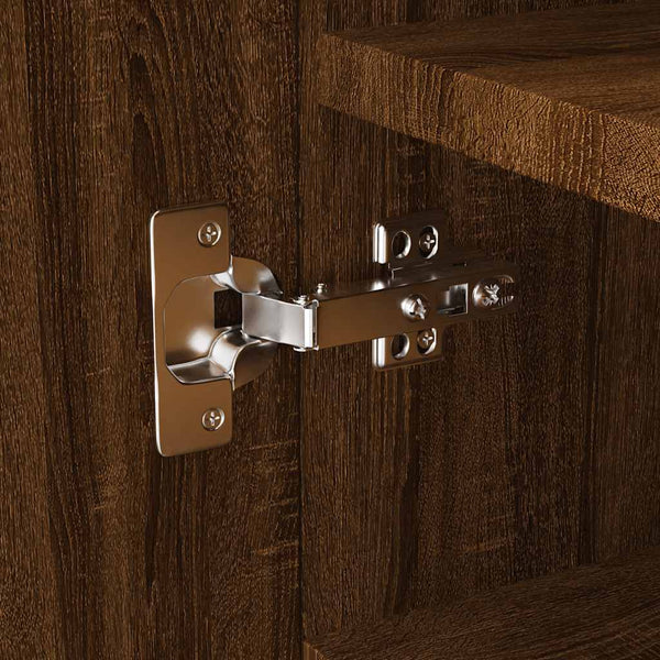 vidaXL Shoe Cabinet Brown Oak-Effect 55x35x108 cm Engineered Wood