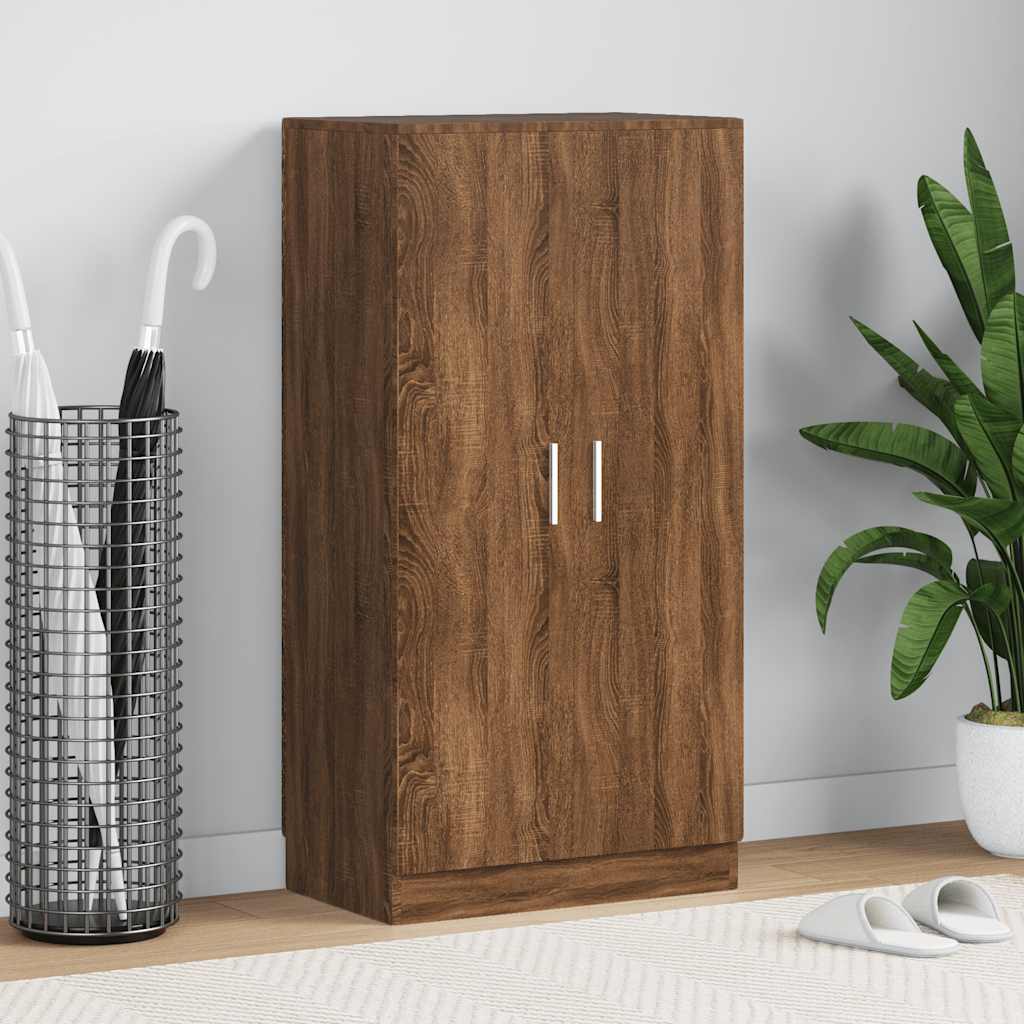 vidaXL Shoe Cabinet Brown Oak-Effect 55x35x108 cm Engineered Wood