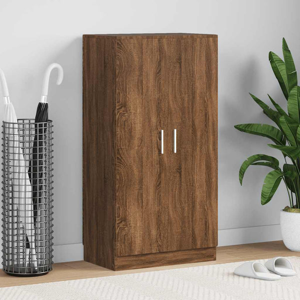 vidaXL Shoe Cabinet Brown Oak-Effect 55x35x108 cm Engineered Wood