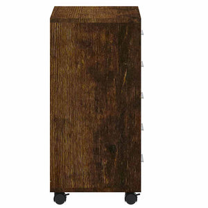 vidaXL Rolling Drawer Cabinet Smoked Oak Engineered Wood