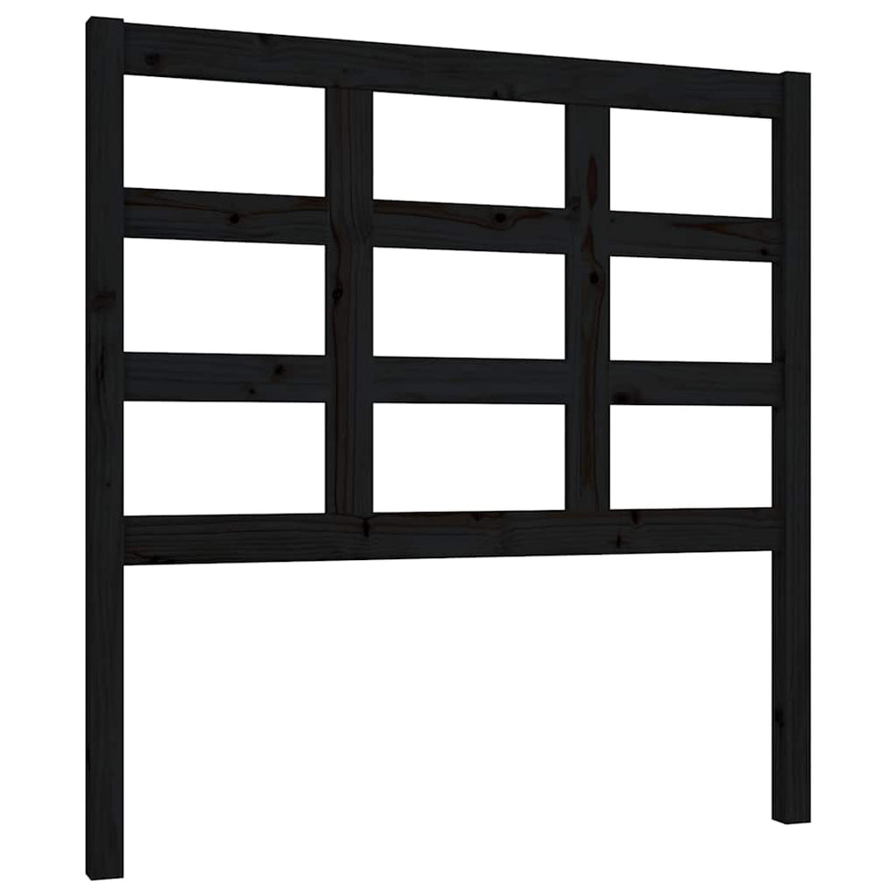 vidaXL Headboard Black 95.5x4x100 cm Solid Pine Wood
