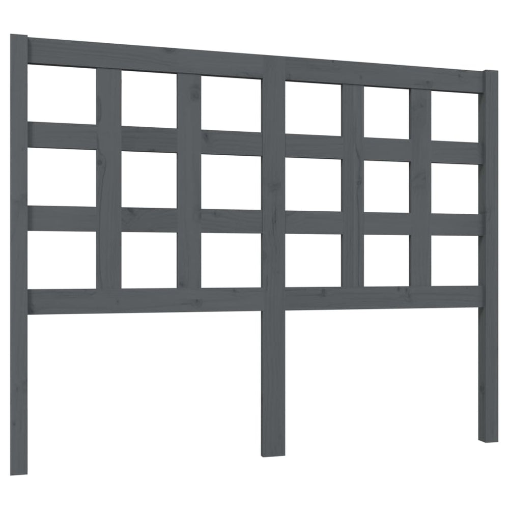 vidaXL Headboard Grey 125.5x4x100 cm Solid Pine Wood