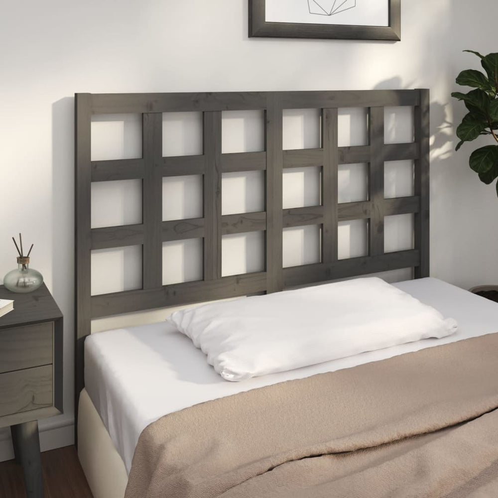 vidaXL Headboard Grey 125.5x4x100 cm Solid Pine Wood
