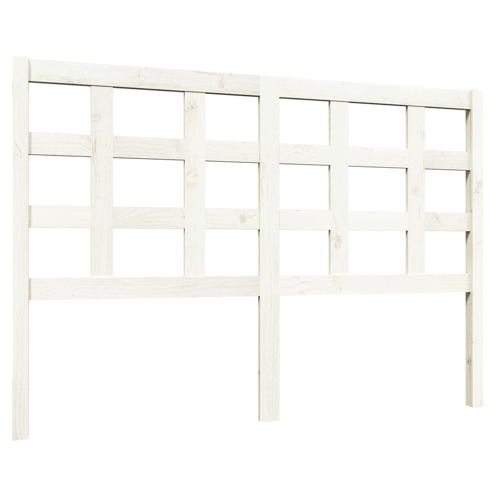 vidaXL Headboard White 140.5x4x100 cm Solid Pine Wood