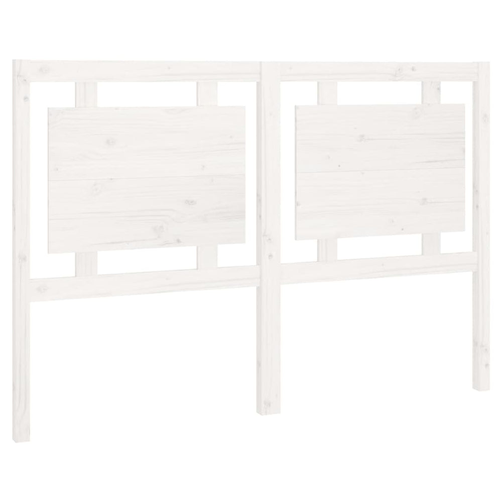 vidaXL Headboard White 145.5x4x100 cm Solid Pine Wood
