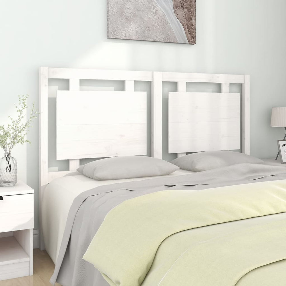 vidaXL Headboard White 145.5x4x100 cm Solid Pine Wood
