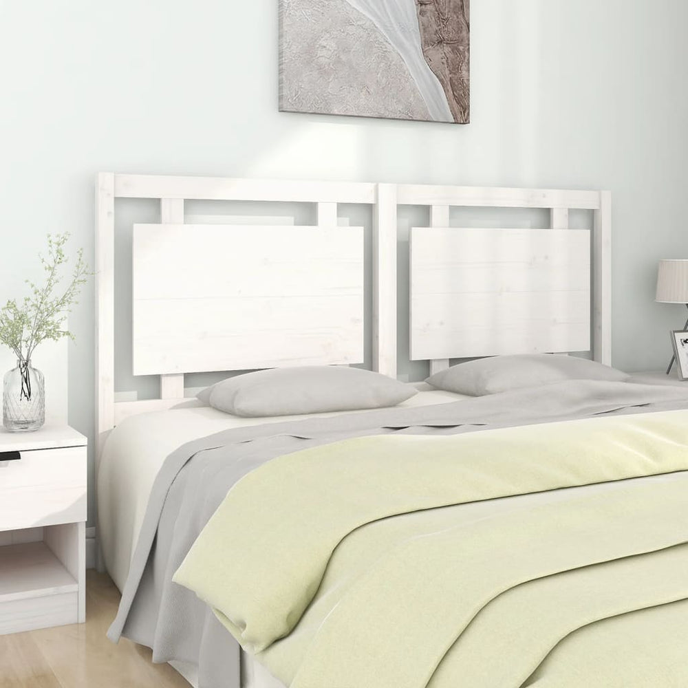 vidaXL Headboard White 165.5x4x100 cm Solid Pine Wood