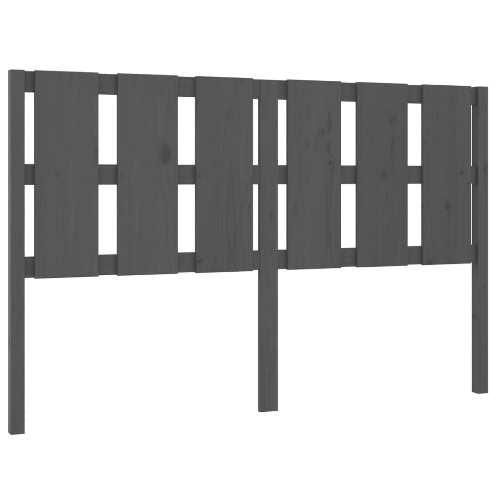 vidaXL Bed Headboard Grey 155.5x4x100 cm Solid Pine Wood