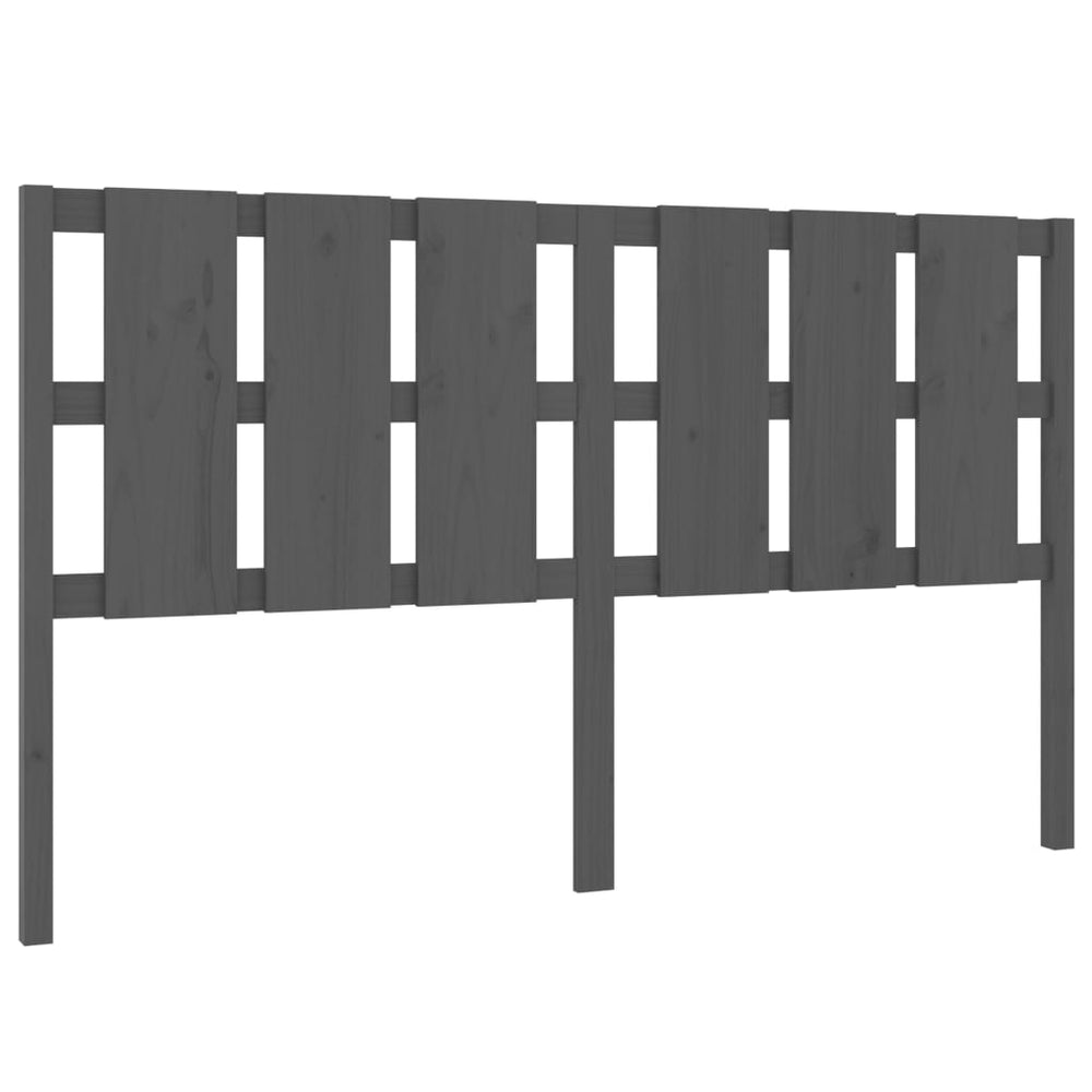 vidaXL Headboard Grey 165.5x4x100 cm Solid Pine Wood