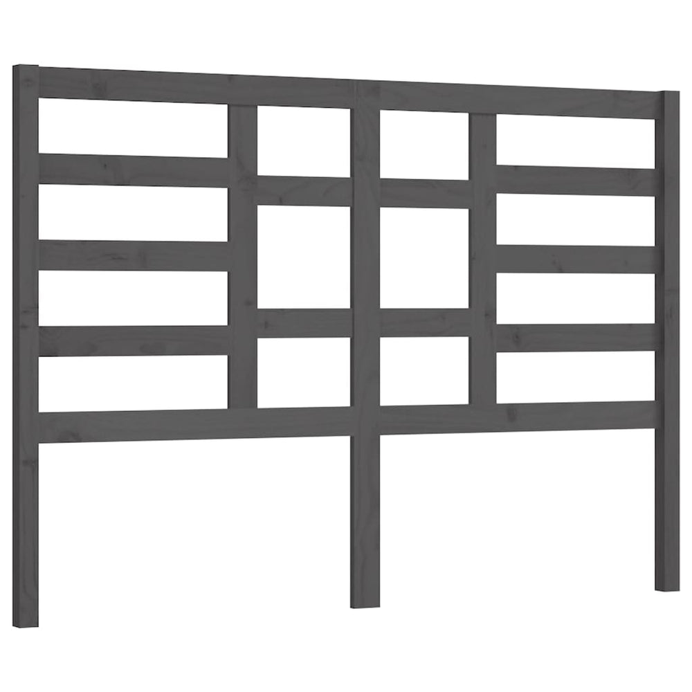 vidaXL Headboard Grey 156 x 4 x 104 cm Solid Pine Wood