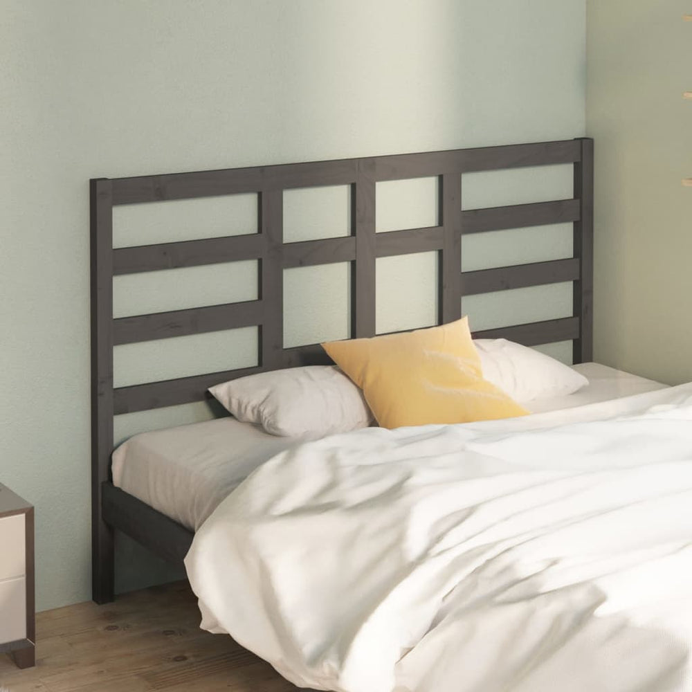 vidaXL Headboard Grey 156 x 4 x 104 cm Solid Pine Wood