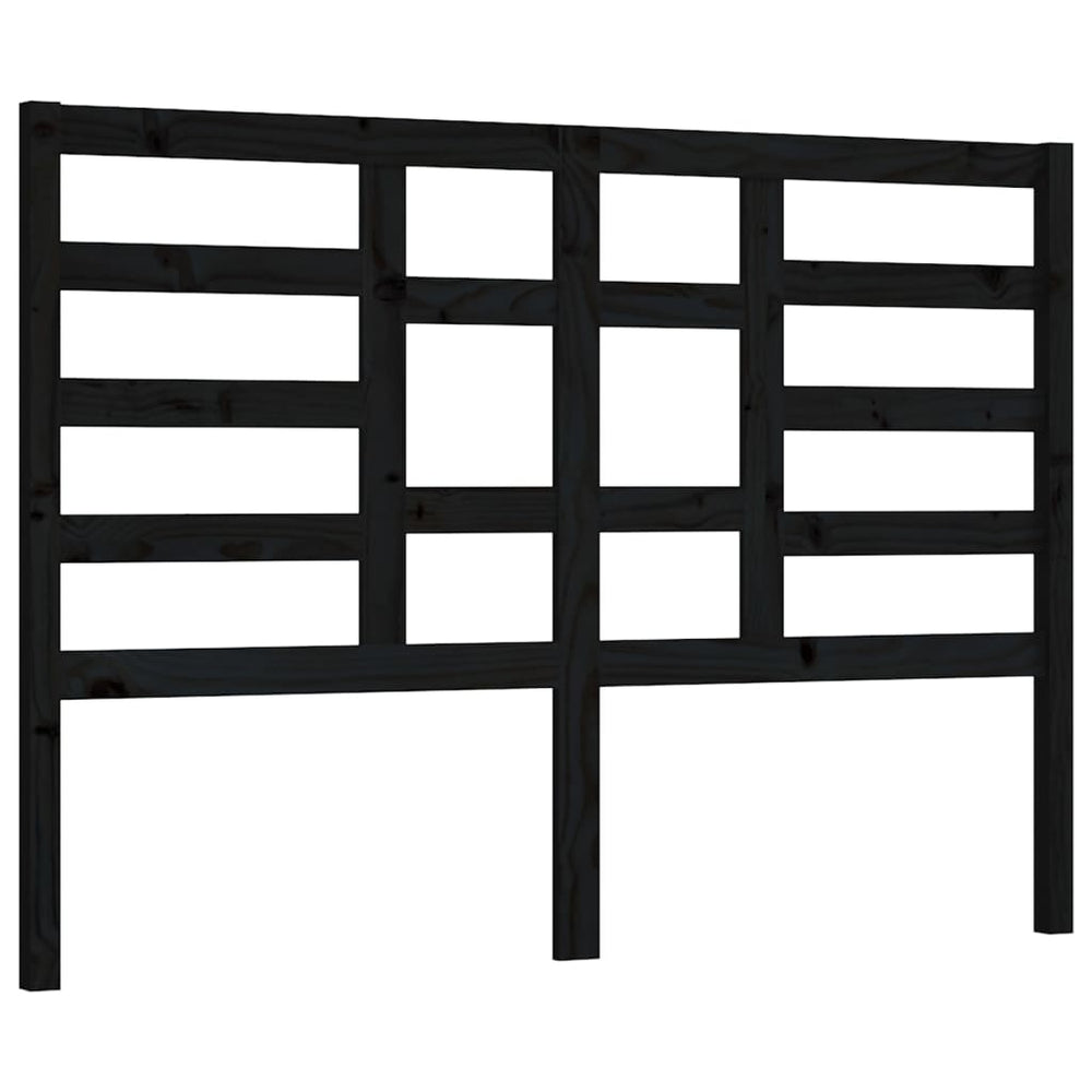 vidaXL Headboard Black 156x4x104 cm Solid Pine Wood