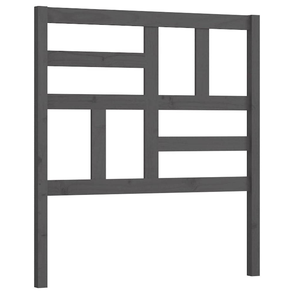 vidaXL Headboard Gray 106x4x104 cm Solid Pine Wood