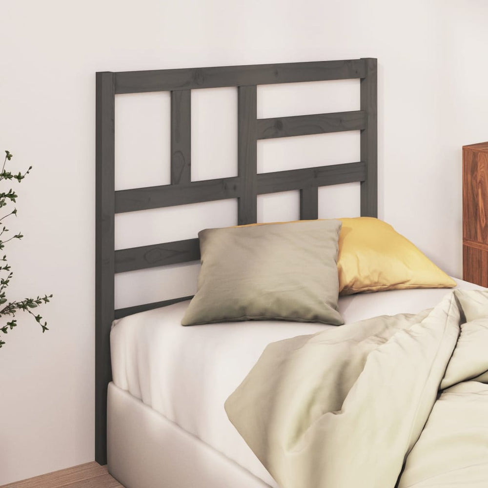 vidaXL Headboard Gray 106x4x104 cm Solid Pine Wood