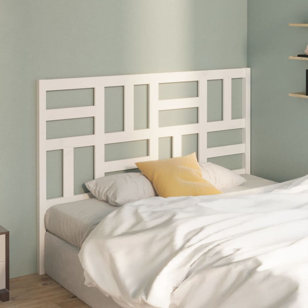 vidaXL Headboard White 126x4x104 cm Solid Pine Wood