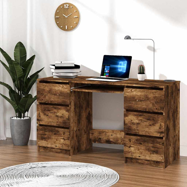 Schreibtisch Räuchereiche 140 cm