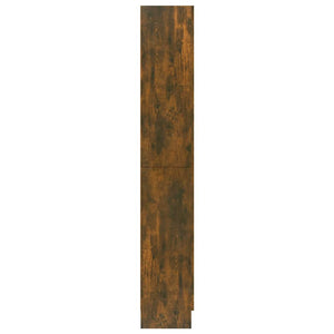 vidaXL Display Cabinet Smoked Oak 82.5x30.5x185 cm Engineered Wood