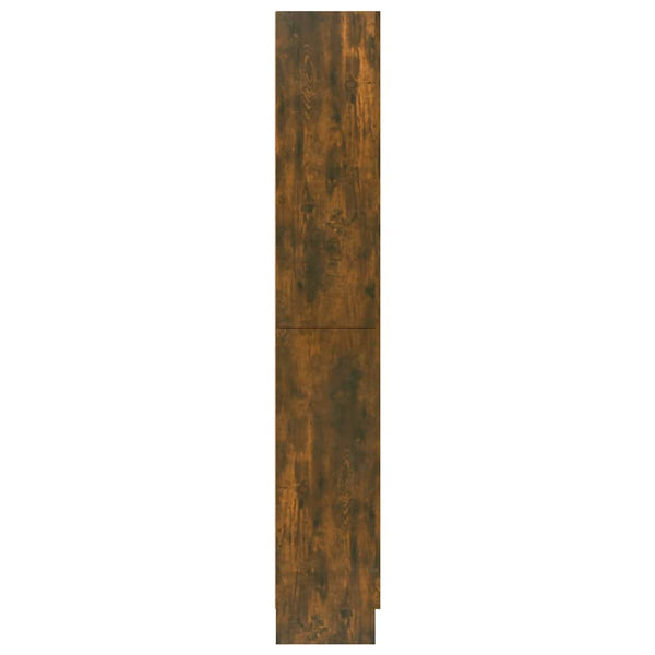 vidaXL Display Cabinet Smoked Oak 82.5x30.5x185 cm Engineered Wood