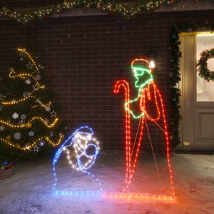 LED Silhouette Maria und Josef