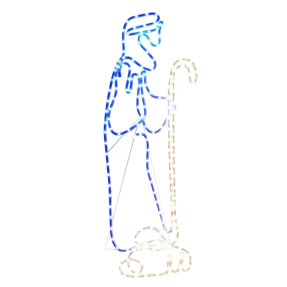 LED Silhouette Hirte und Lamm Weihnachtsdeko
