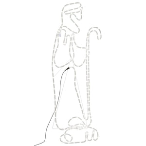 LED Silhouette Hirte und Lamm Weihnachtsdeko