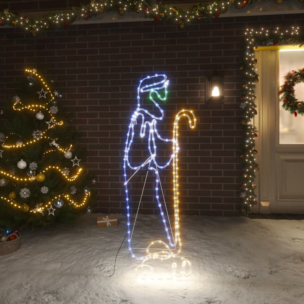 LED Silhouette Hirte und Lamm Weihnachtsdeko