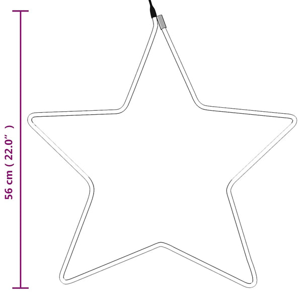LED Weihnachtsstern Silhouette, 56cm