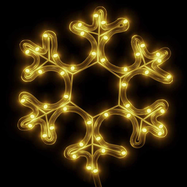 LED Schneeflocke Silhouette, 48 LEDs, Warmweiß, 27cm