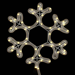 LED Schneeflocke Silhouette, 48 LEDs, Warmweiß, 27cm