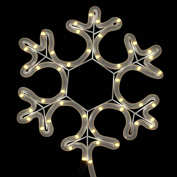 LED Schneeflocke Silhouette, 48 LEDs, Warmweiß, 27cm