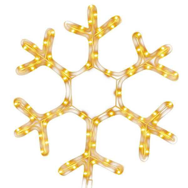 LED Schneeflocke Silhouette, 38x37cm, Warmweiß