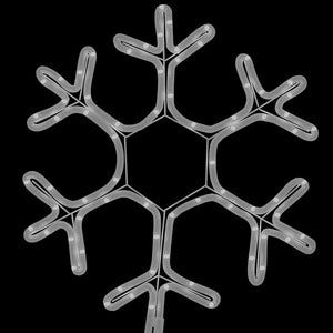 LED Schneeflocke Silhouette, 38x37cm, Warmweiß