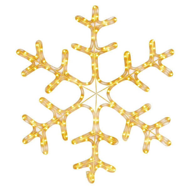 LED Schneeflocke Silhouette, 59x59cm, Warmweiß