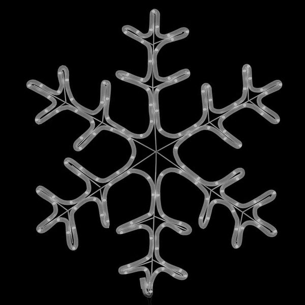LED Schneeflocke Silhouette, 59x59cm, Warmweiß