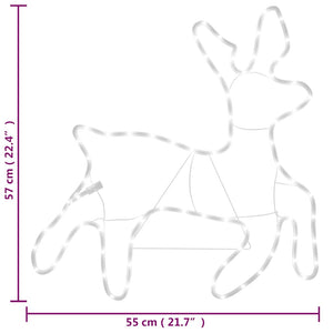 LED Rentier Silhouette Warmweiß 57cm