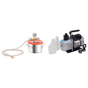 vidaXL Vacuum Chamber with 2-Stage Pump 3.7 L
