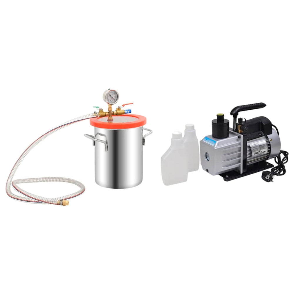 vidaXL Vacuum Chamber with 2-Stage Pump 5.5 L