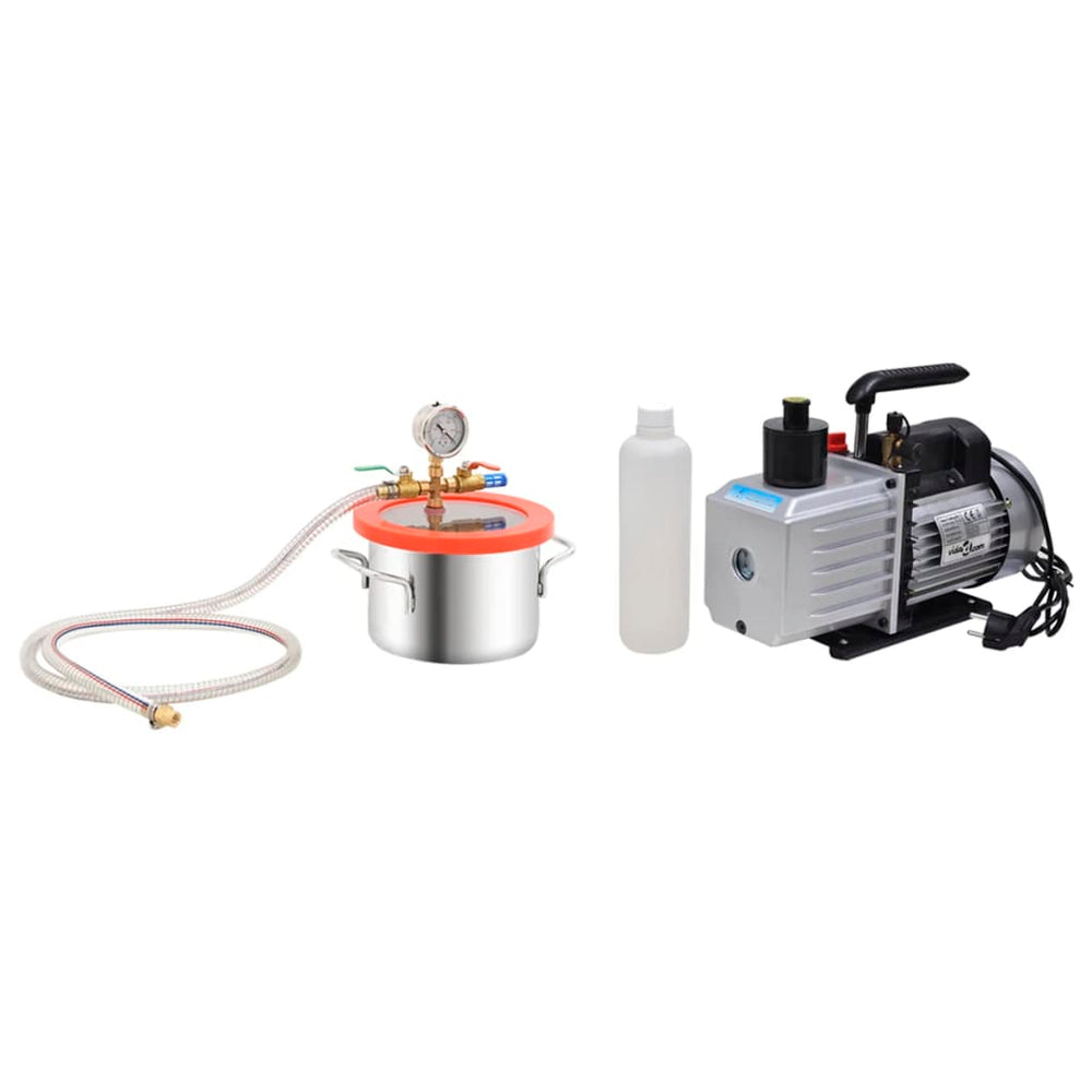 vidaXL Vacuum Chamber with 2-Stage Pump 3.7 L
