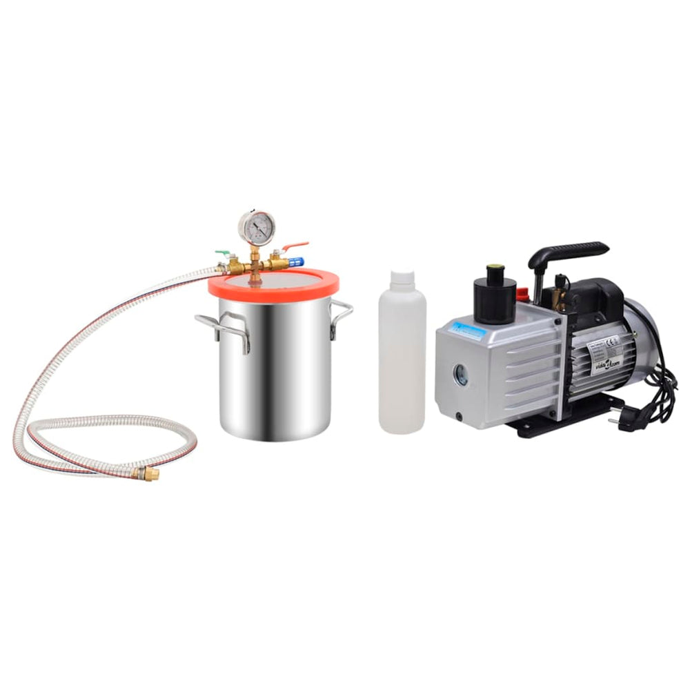 vidaXL Vacuum Chamber with 2-Stage Pump 5.5 L
