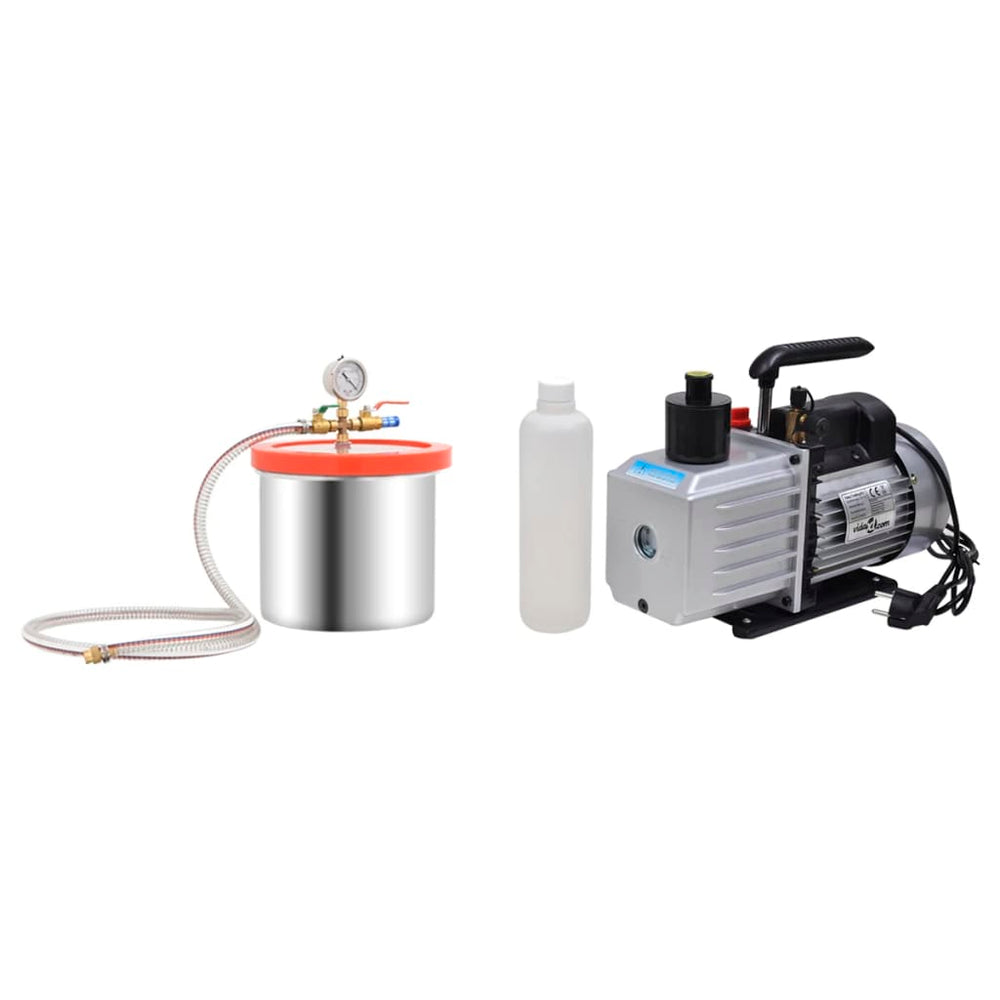vidaXL Vacuum Chamber with 2-Stage Pump 7.4 L