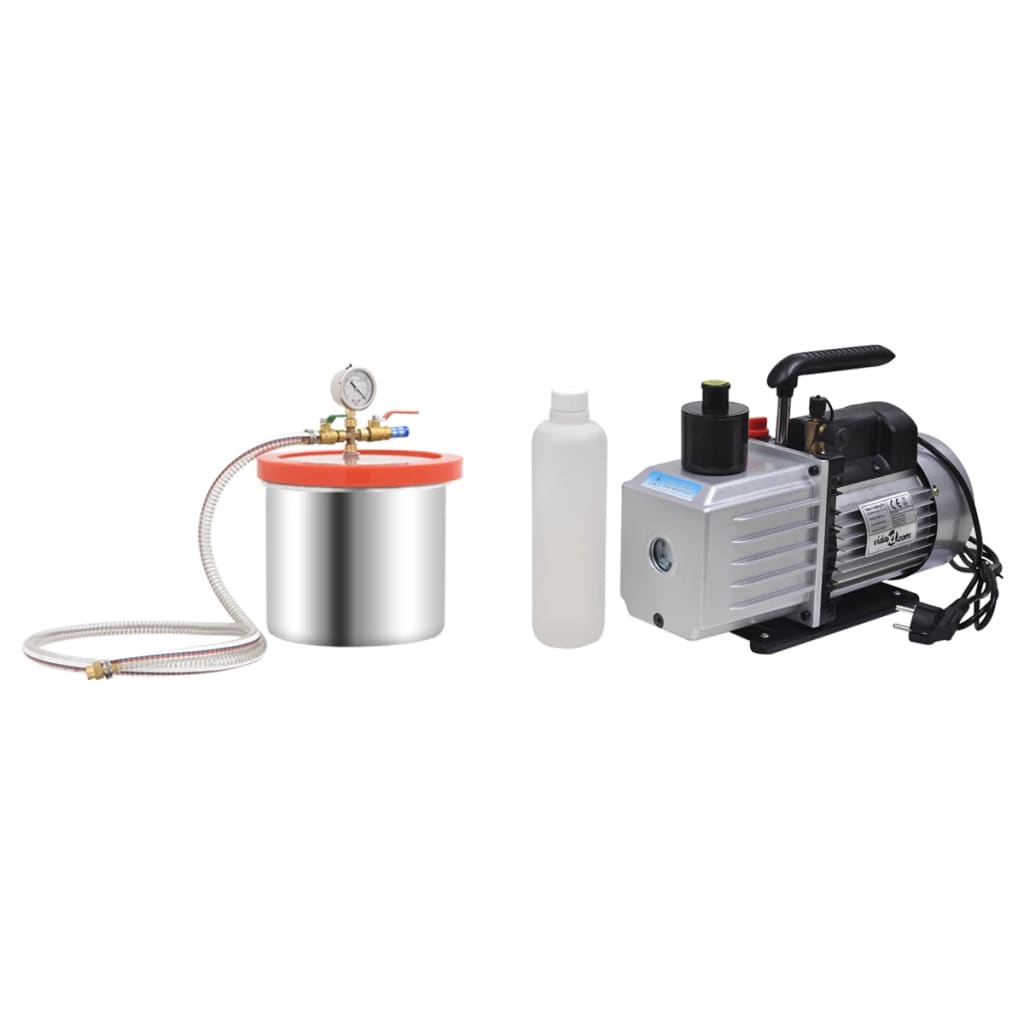 vidaXL Vacuum Chamber with 2-Stage Pump 7.4 L