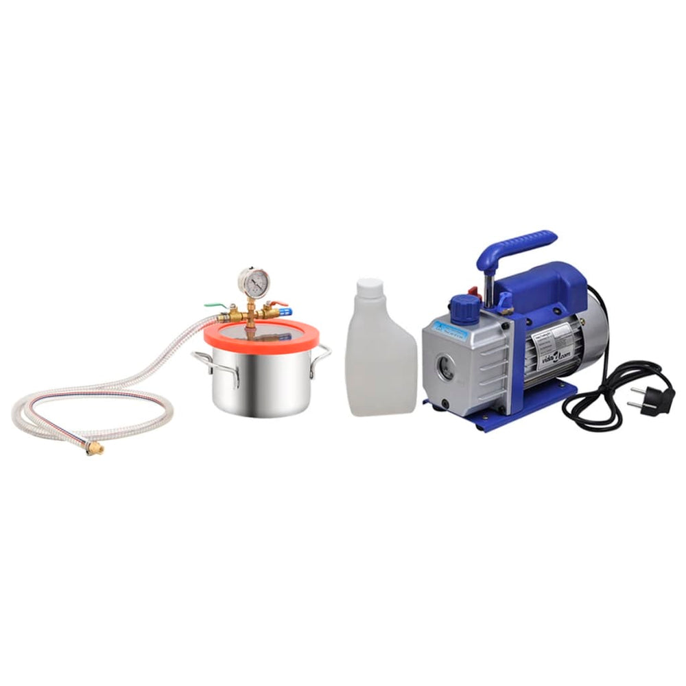 vidaXL Vacuum Chamber with Single-Stage Pump 3.7 L