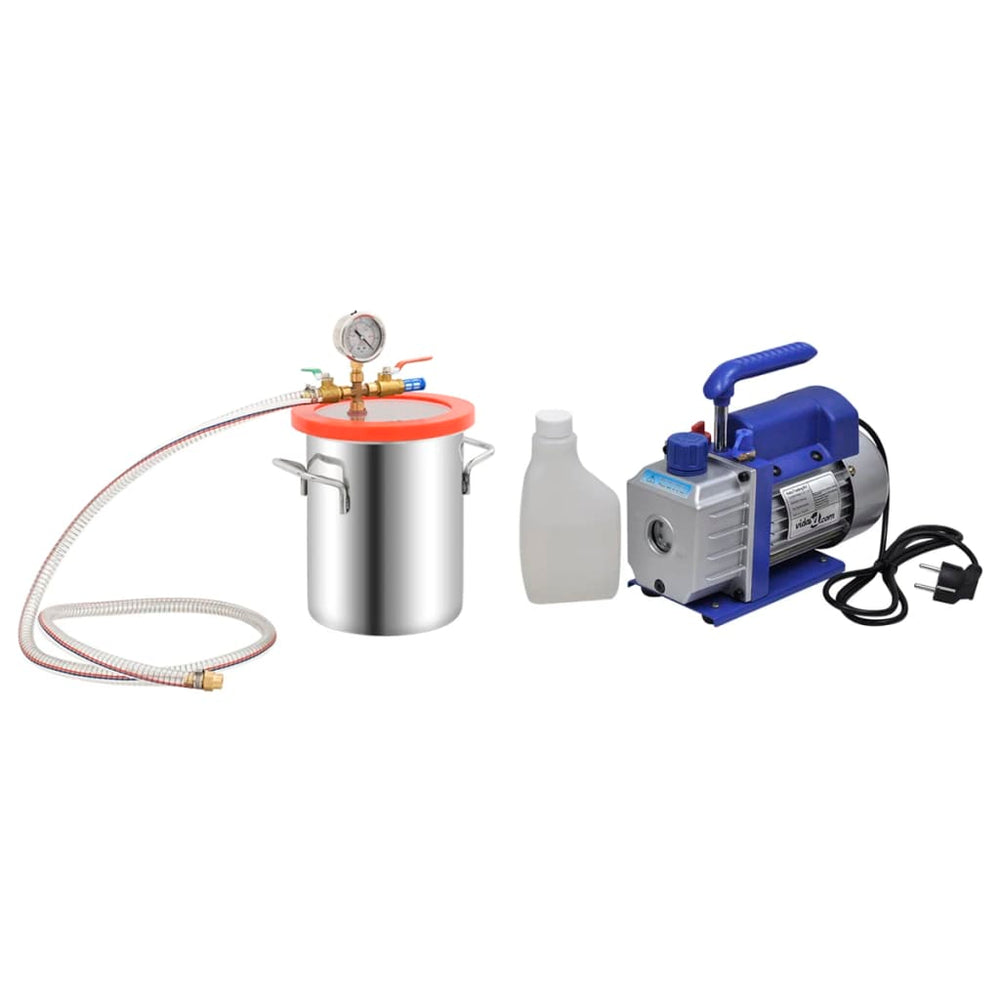 vidaXL Vacuum Chamber with Single-Stage Pump 5.5 L