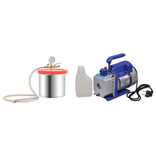 vidaXL Vacuum Chamber with Single-Stage Pump 7.4 L