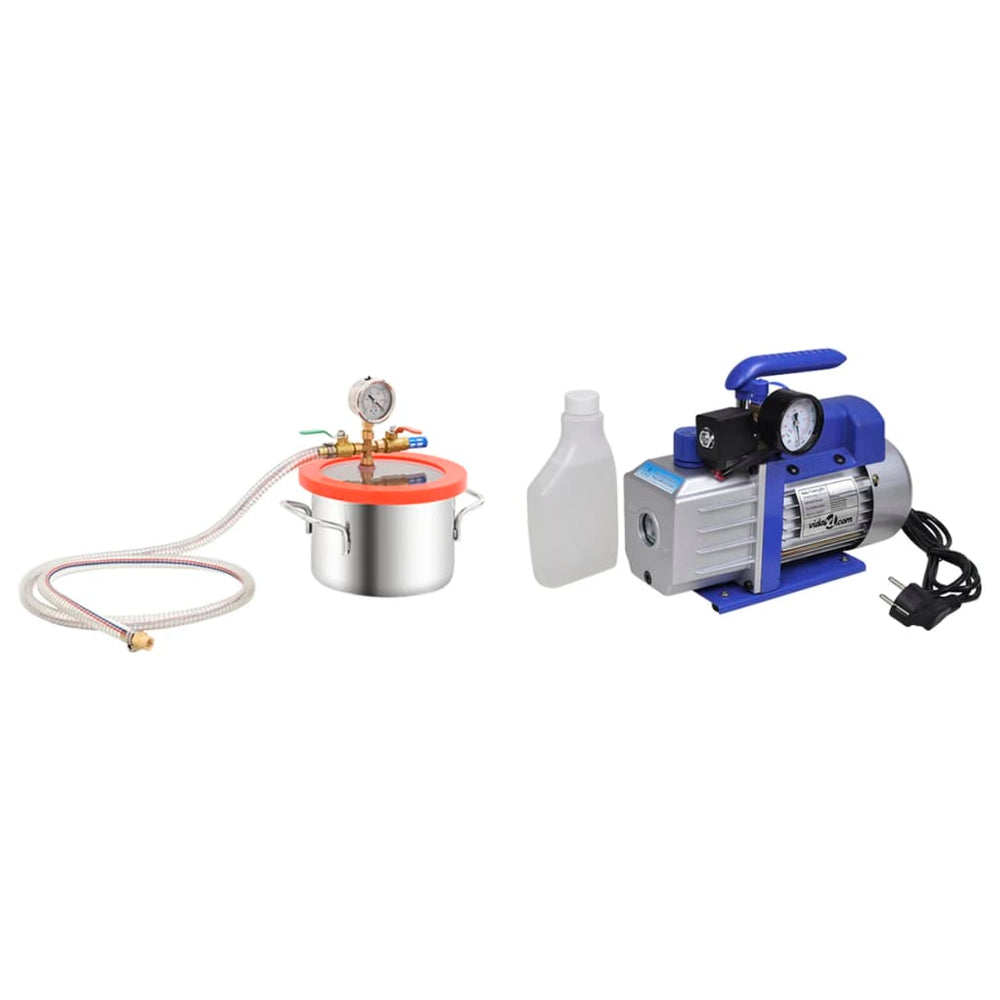 vidaXL Vacuum Chamber with Single-Stage Pump 3.7 L
