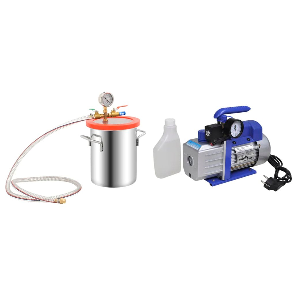 vidaXL Vacuum Chamber with Single-Stage Pump 5.5 L