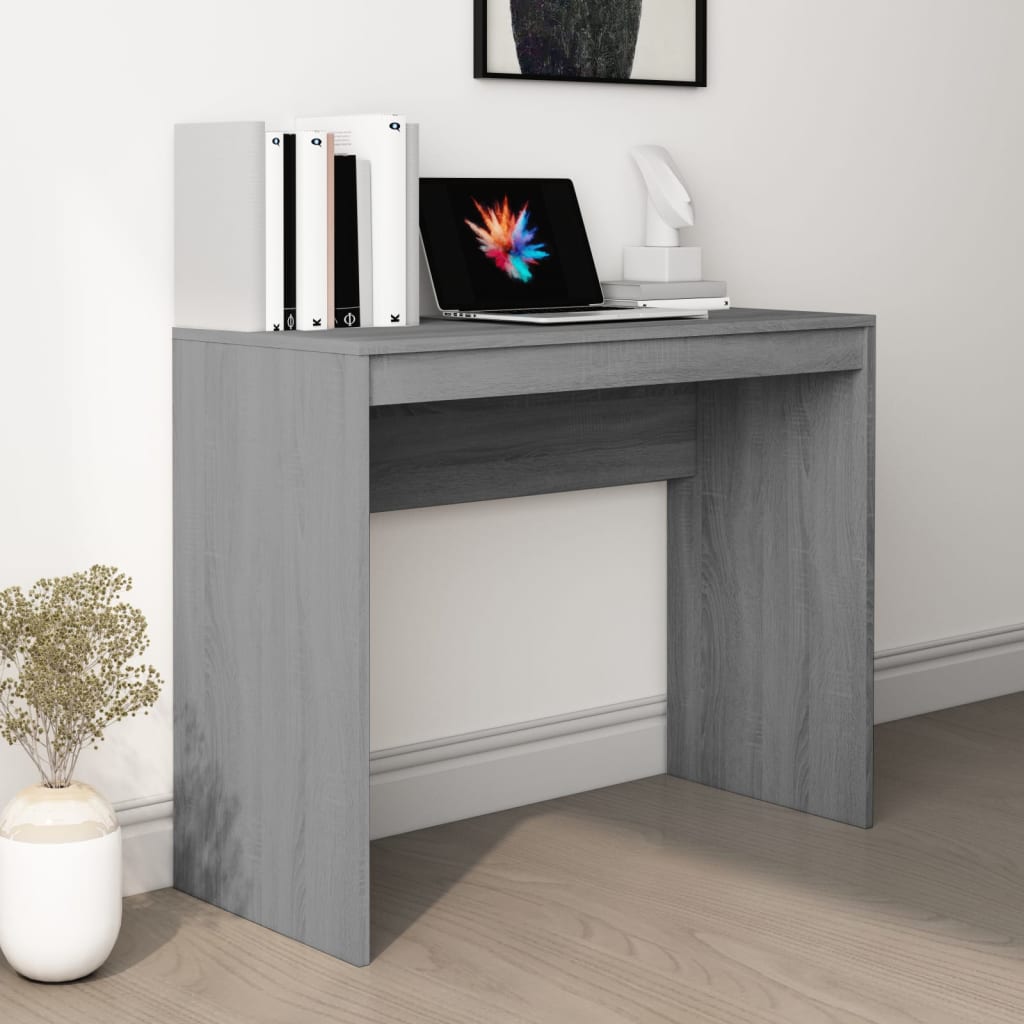 vidaXL Desk Sonoma Grey 90x40x72 cm Engineered Wood