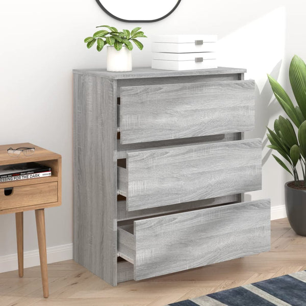 vidaXL Sideboard Grey Sonoma 60x35x76 cm Engineered Wood