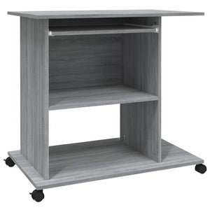 vidaXL Desk Sonoma Grey 80x50x75 cm Engineered Wood