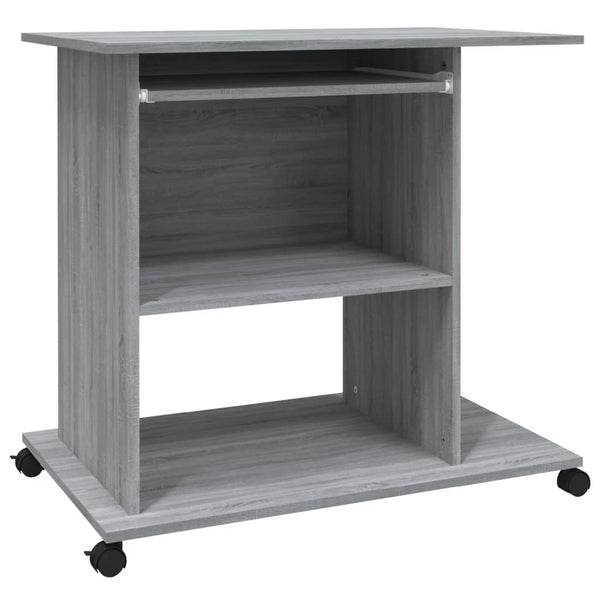 vidaXL Desk Sonoma Grey 80x50x75 cm Engineered Wood